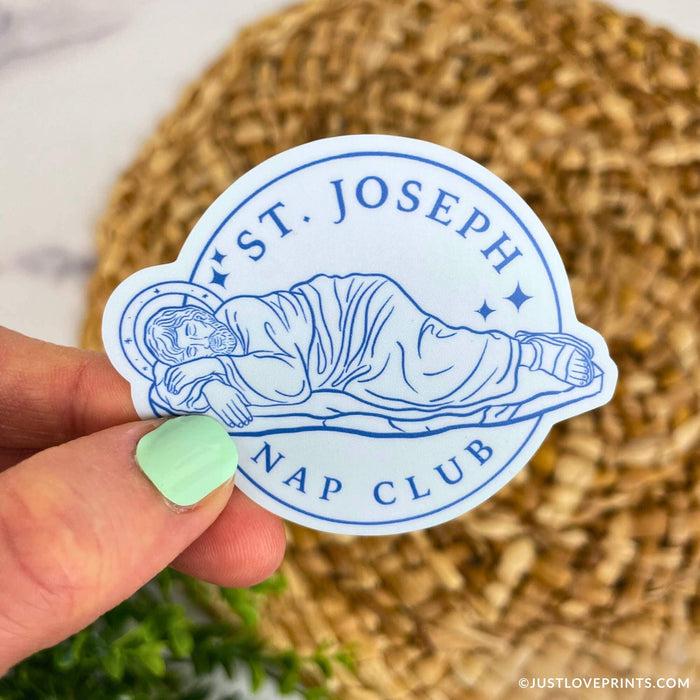 Sleeping St. Joseph "Nap Club" Sticker
