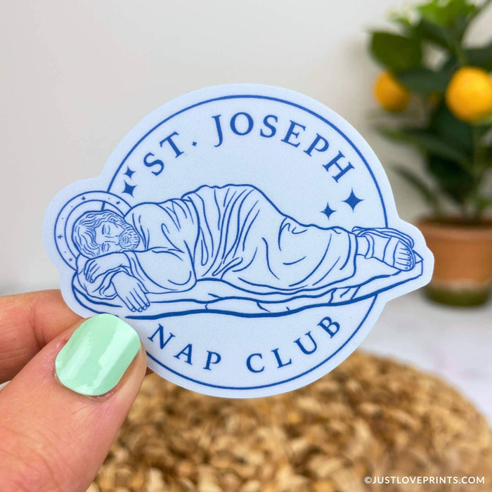 Sleeping St. Joseph "Nap Club" Sticker