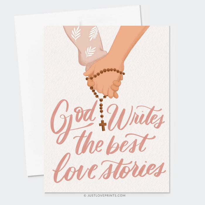 Wedding Greeting Card | God Writes the Best Love Stories