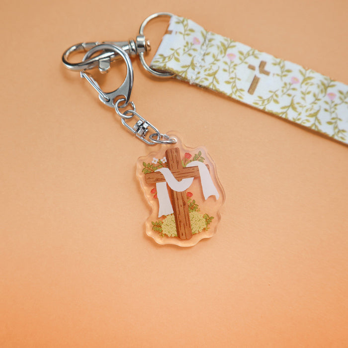 Lanyard Keychain | Easter Cross