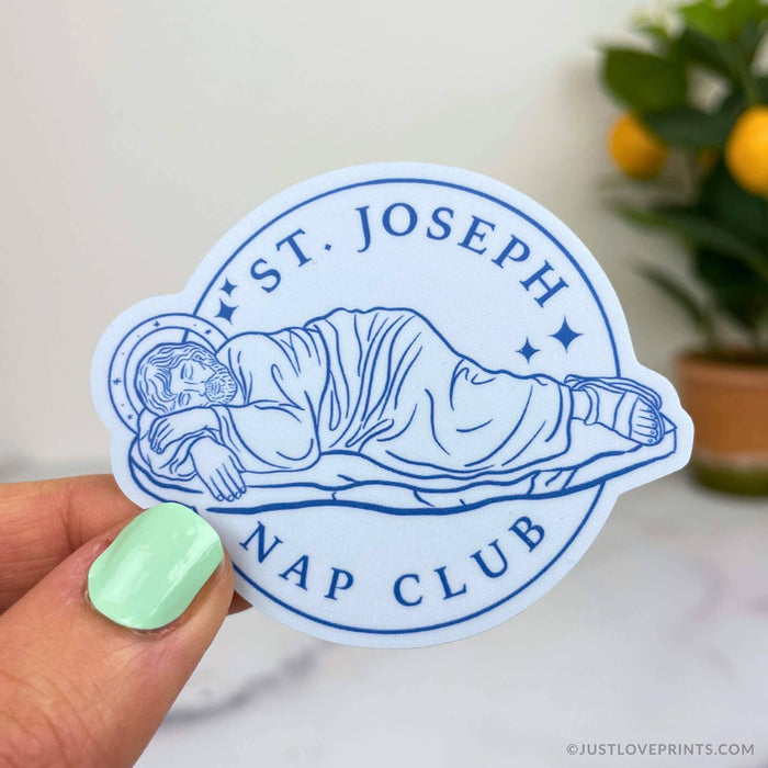 Sleeping St. Joseph "Nap Club" Sticker