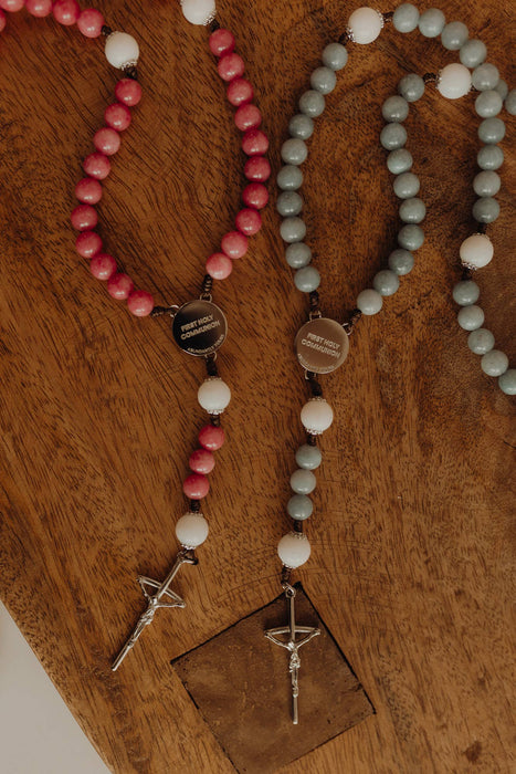 First Communion Rosary | Pink
