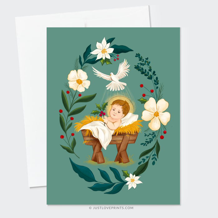 Baby Jesus Christmas Card