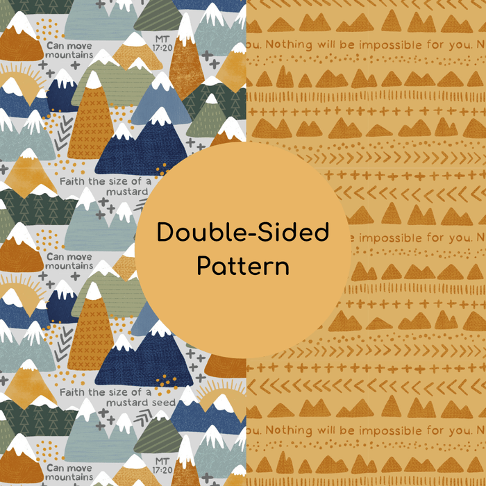 Luxury Double-Sided Muslin Blanket | Faith Moves Mountains