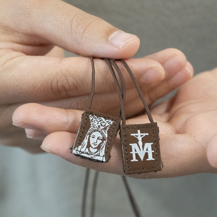 OLMC Mini | Our lady of Mt. Carmel Premium Brown Scapular