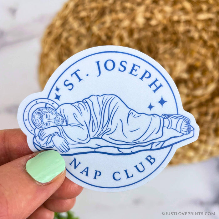Sleeping St. Joseph "Nap Club" Sticker