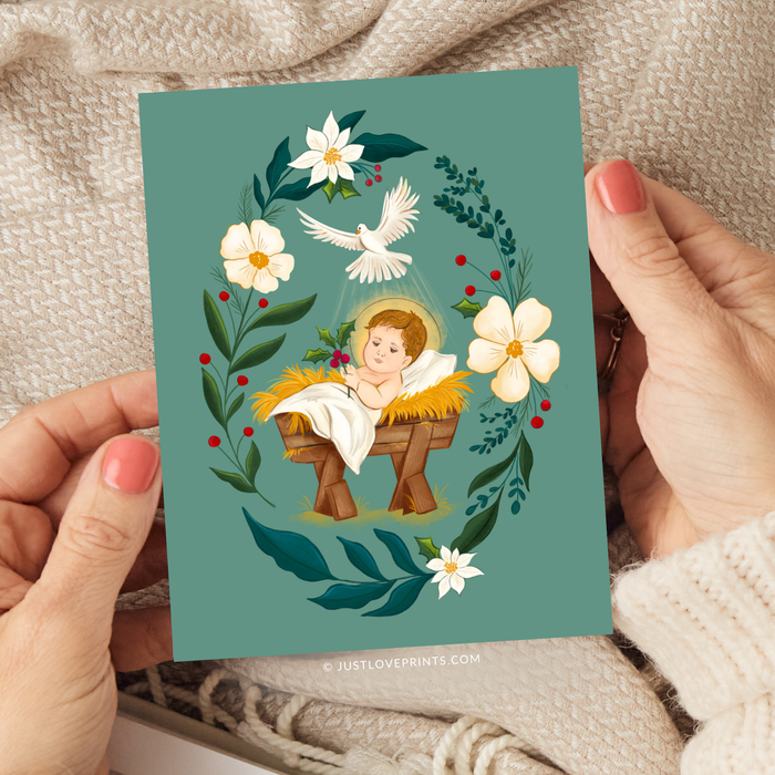 Baby Jesus Christmas Card