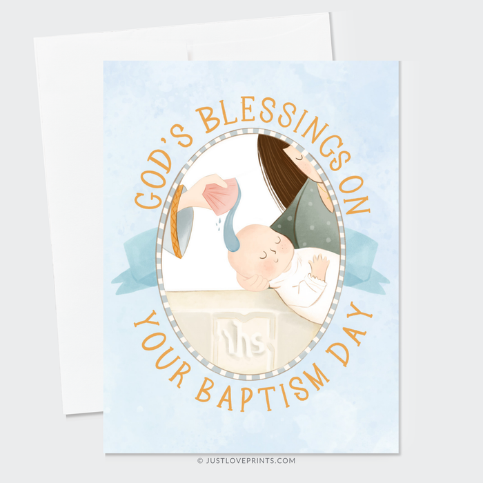 Baptism Day Greeting Card | God's Blessings