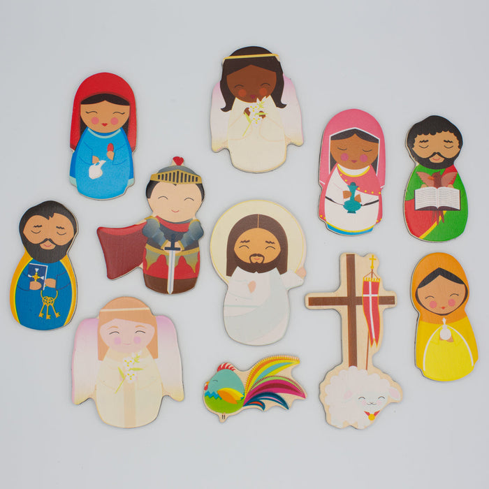 Wooden Magnet Set | Easter Morning