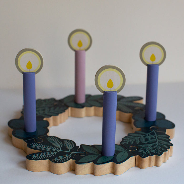 Double-Sided Wooden Wreath Set | Advent + Christmas
