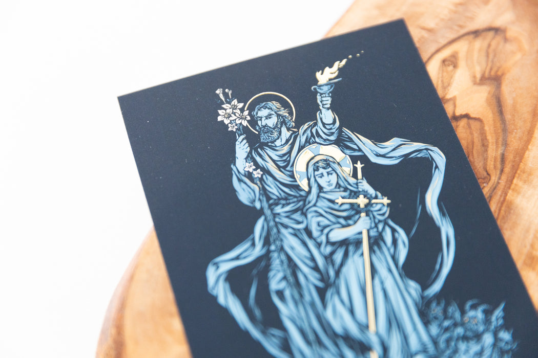 St Joseph Terror of Demons Holy Card | Gold Foil