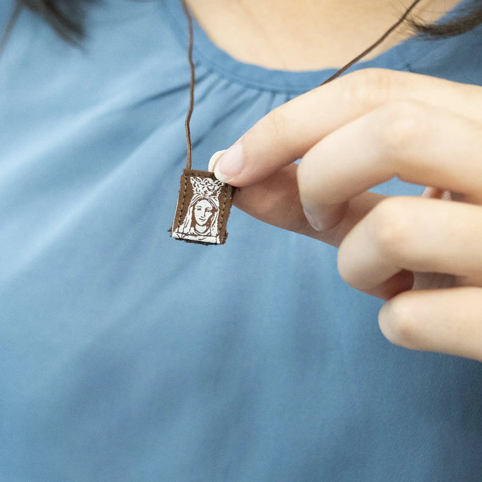 OLMC Mini | Our lady of Mt. Carmel Premium Brown Scapular