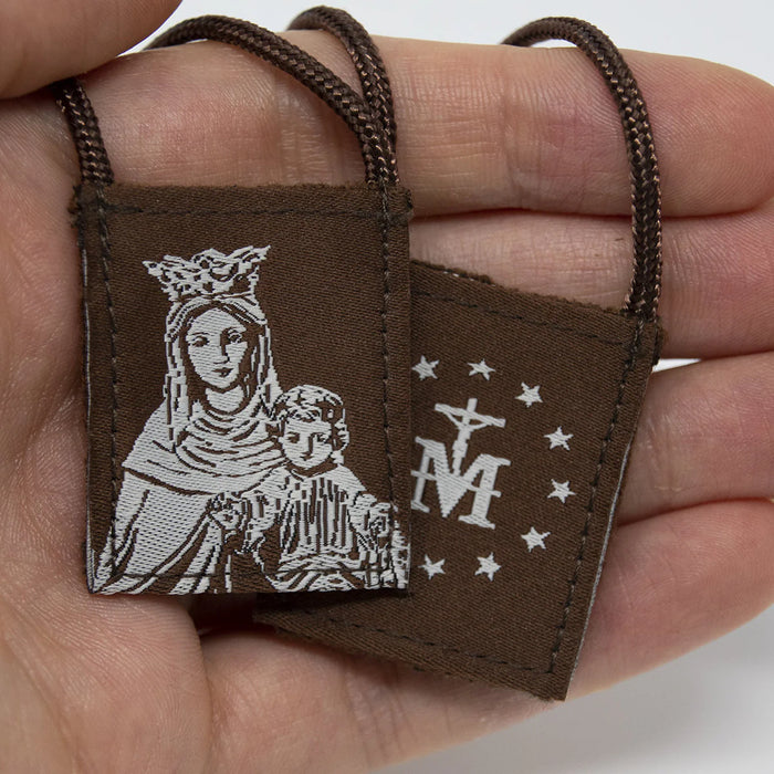 OLMC Crown of Stars | Our Lady of Mt. Carmel Premium Brown Scapular