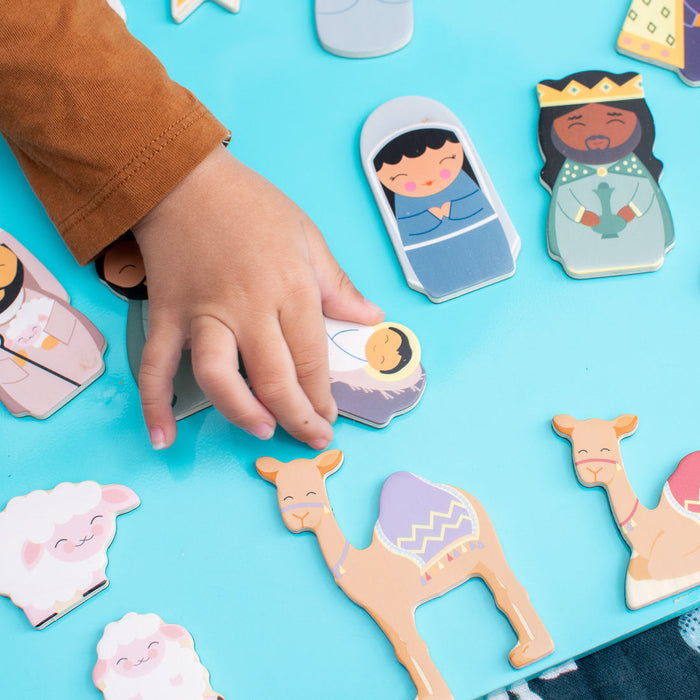 Wooden Magnet Set | Nativity