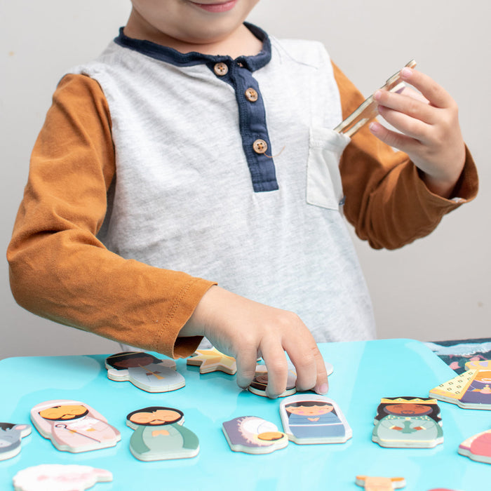 Wooden Magnet Set | Nativity