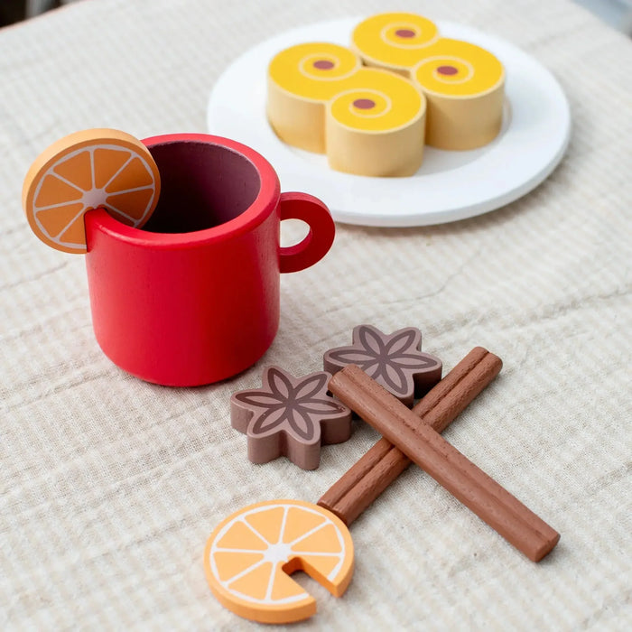 Wooden Playset | Mini Catholic Kitchen | St. Lucia Buns (Lussekatter) & Swedish Glogg
