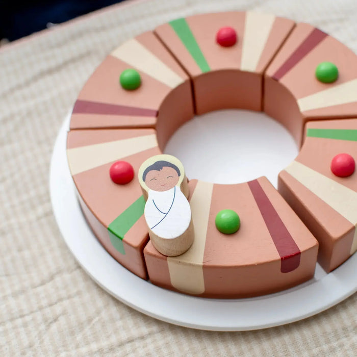 Wooden Play Set | Mini Catholic Kitchen | Rosca De Reyes (Epiphany King Cake)
