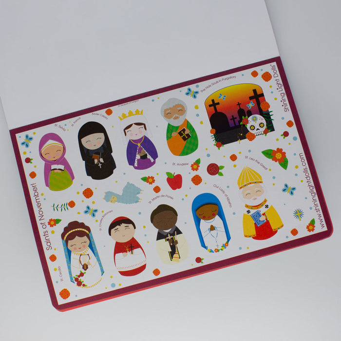 Saints of The Month Sticker Book