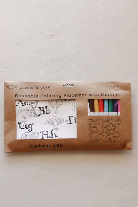 Reusable Colouring Placemat | Catholic ABCs
