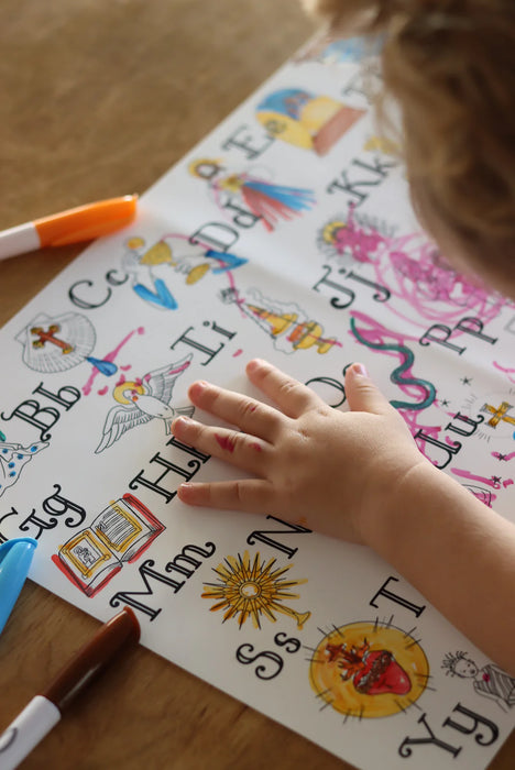 Reusable Colouring Placemat | Catholic ABCs