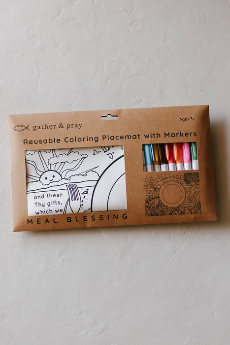 Reusable Colouring Placemat | Meal Blessing