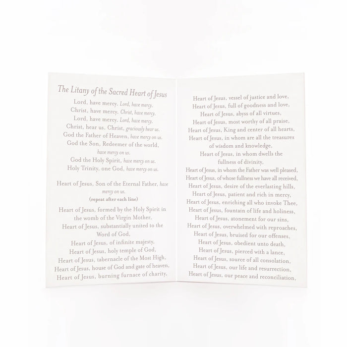 Folded Prayer Card | Litany of the Sacred Heart of Jesus