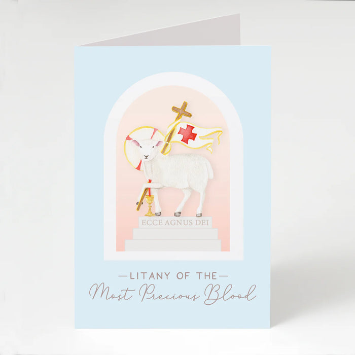 Folded Prayer Card | Litany of the Most Precious Blood