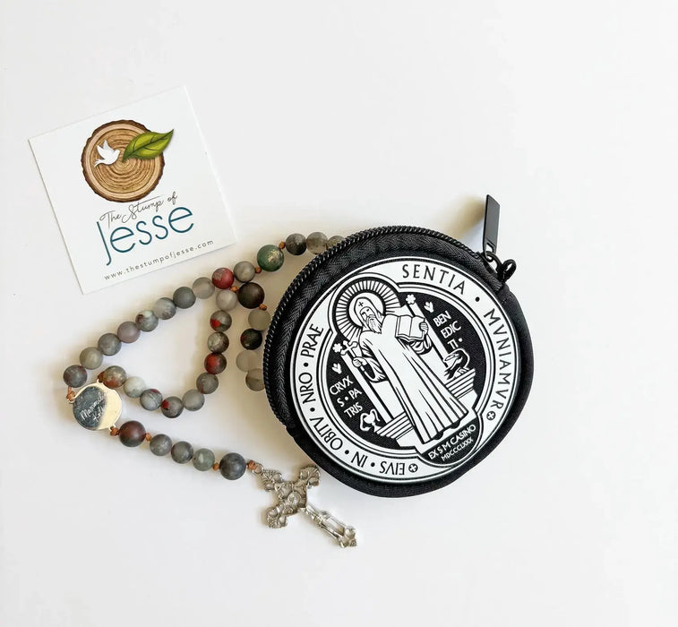 St. Benedict Medal Neoprene Rosary Pouch