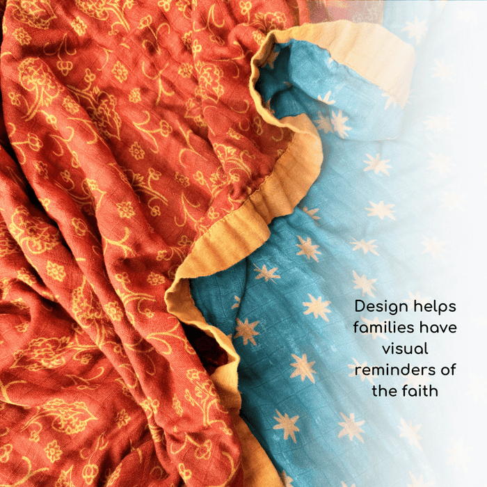 Luxury Double-Sided Muslin Blanket | Our Lady of Guadalupe