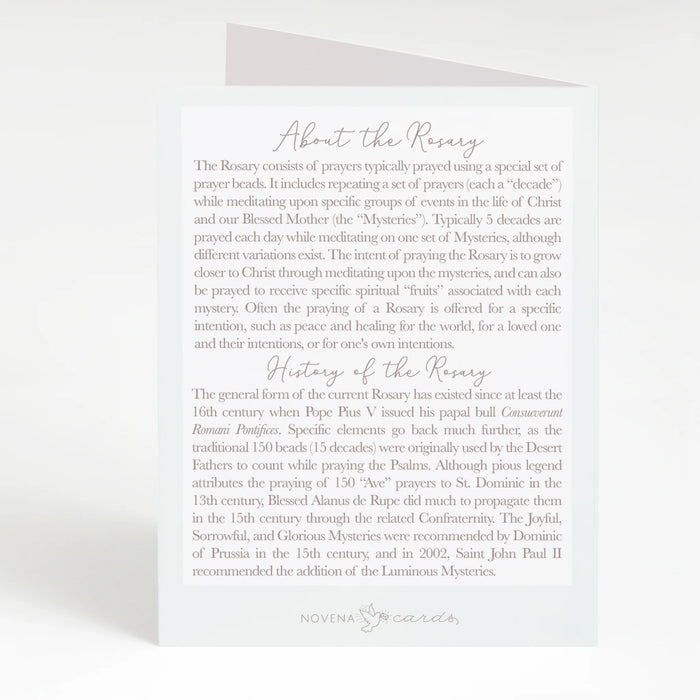 Rosary Card | Mixed Peonies