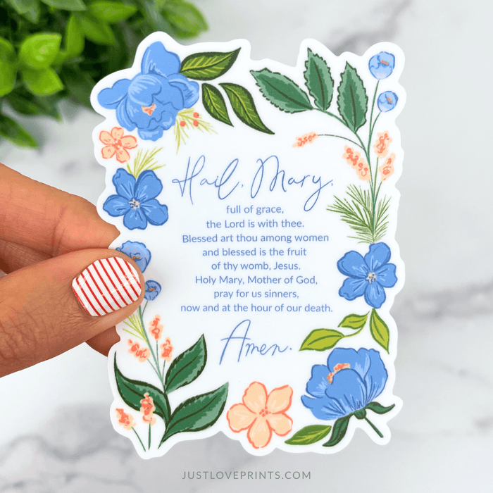 Hail Mary Prayer Sticker