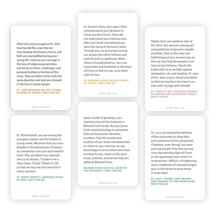 Young Saints Holy Cards Pack