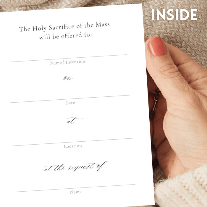 Catholic Mass Card