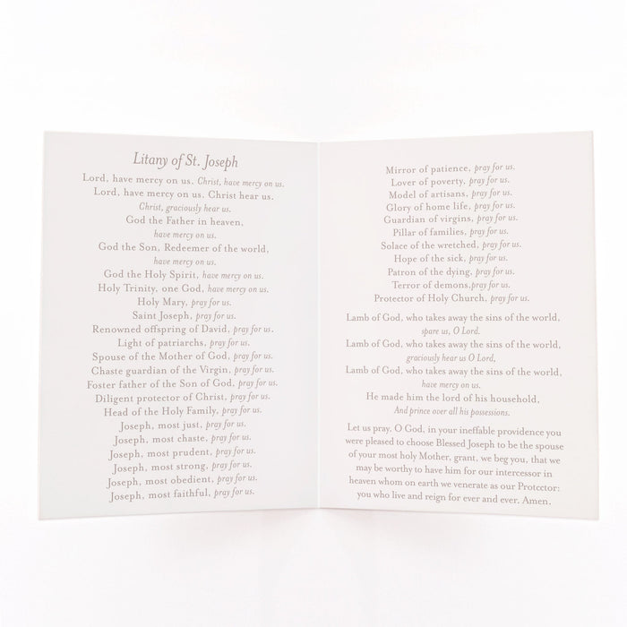Folded Prayer Card | Litany of St. Joseph