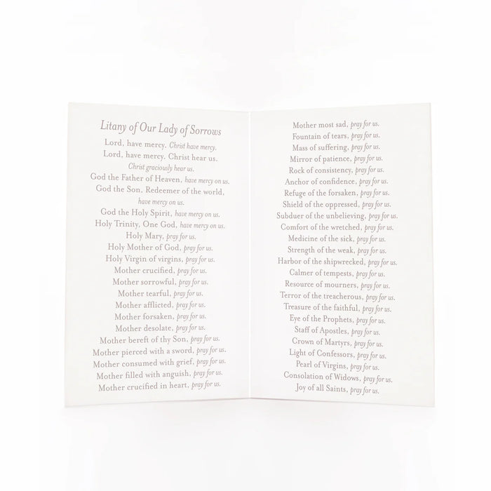 Folded Prayer Card | Litany of Our Lady of Sorrows