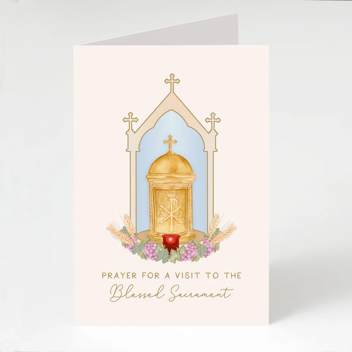 Folded Prayer Card | Prayer for a Visit to the Blessed Sacrament
