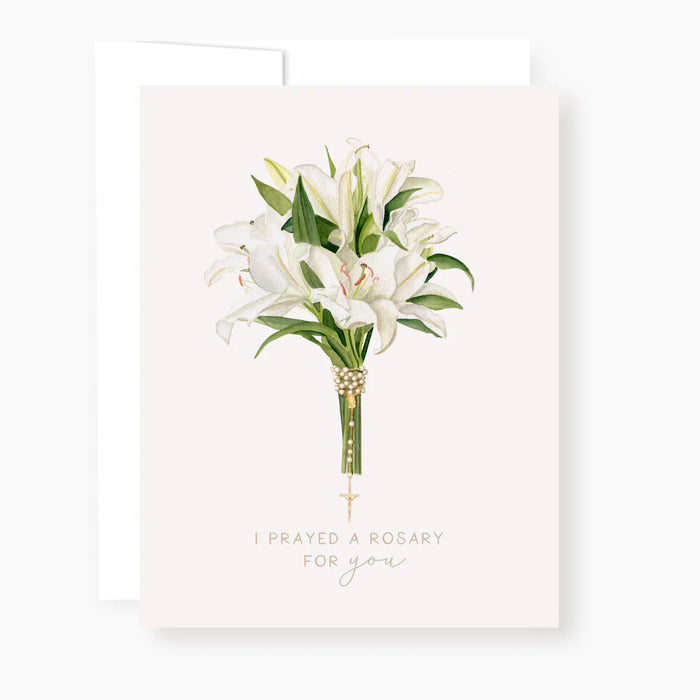 Rosary Card | Bouquet of Lilies