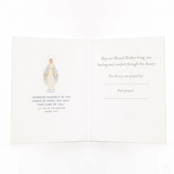 Rosary Card | Get Well | Rosary of Roses Cross