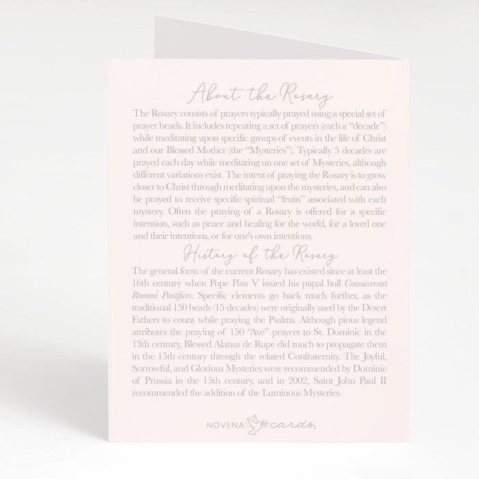 Rosary Card | Mother's Day | Rose Heart