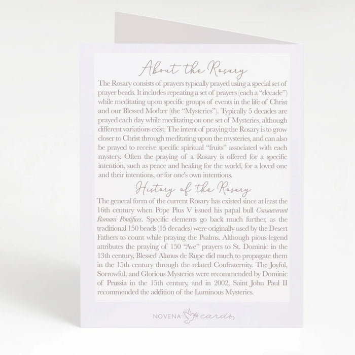 Rosary Card | Thank You | Anemones Bouquet