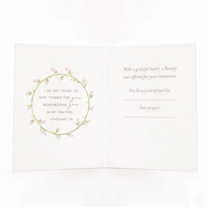 Rosary Card | Thank You | Anemones Bouquet