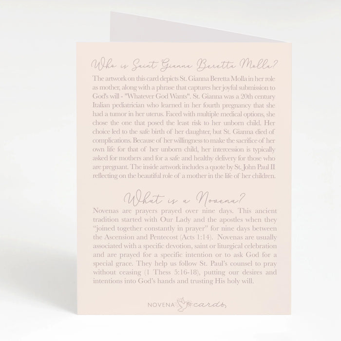 Novena Card | St. Gianna Beretta Molla