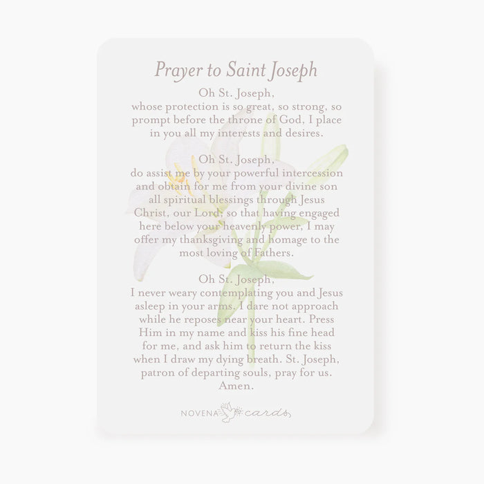 St. Joseph the Worker Prayer Card | Beige