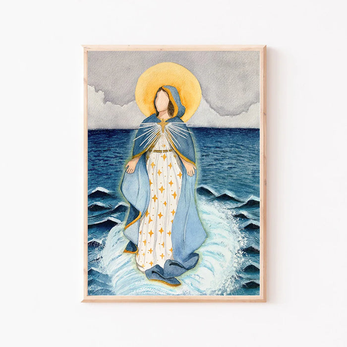 Our Lady Star of the Sea Watercolour Print