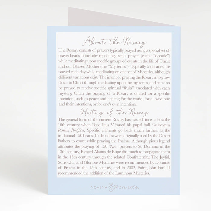 Rosary Card | Thank You | Pearl Rosary