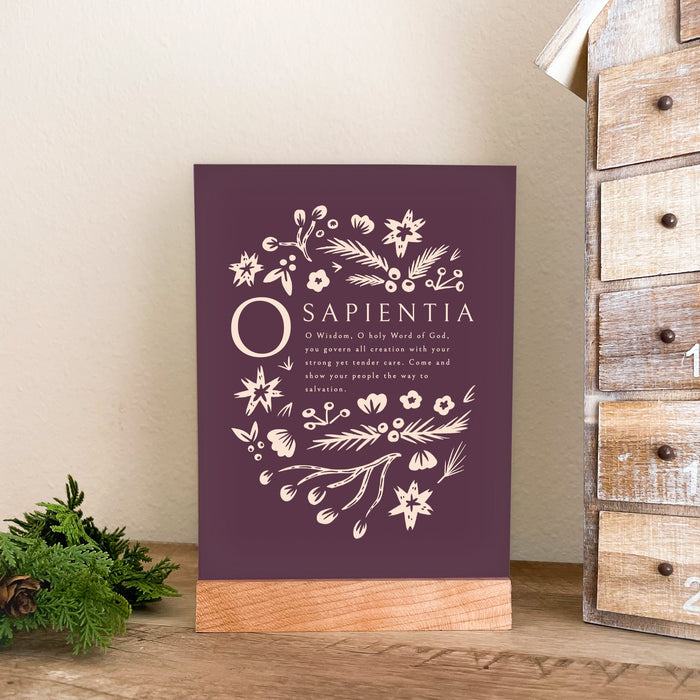 O Antiphons Print Set with Wooden Stand