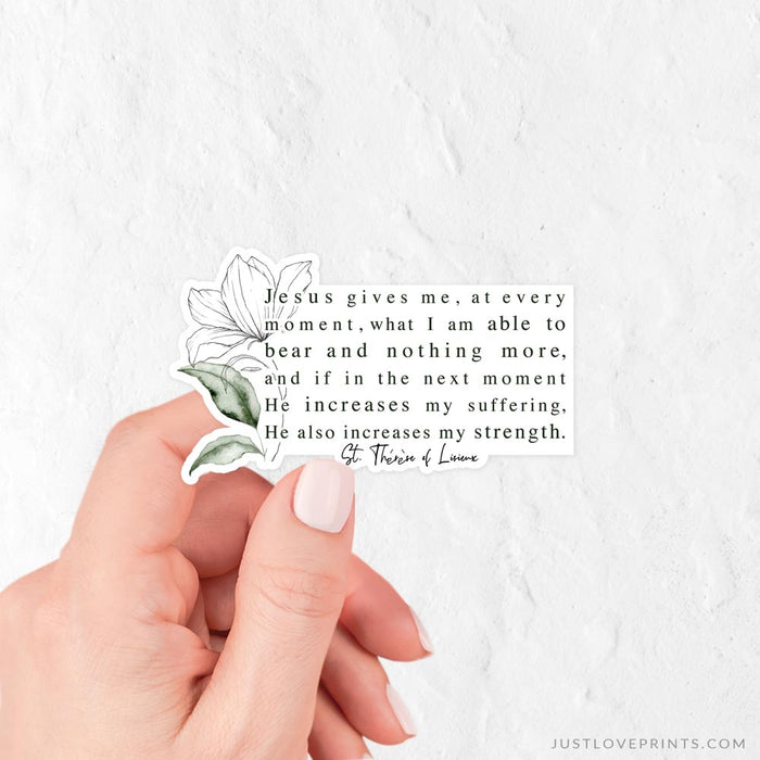 St. Thérèse of Lisieux Quote Sticker