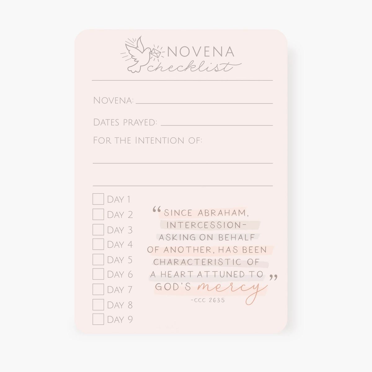 Checklist | Novena– ahumblehome