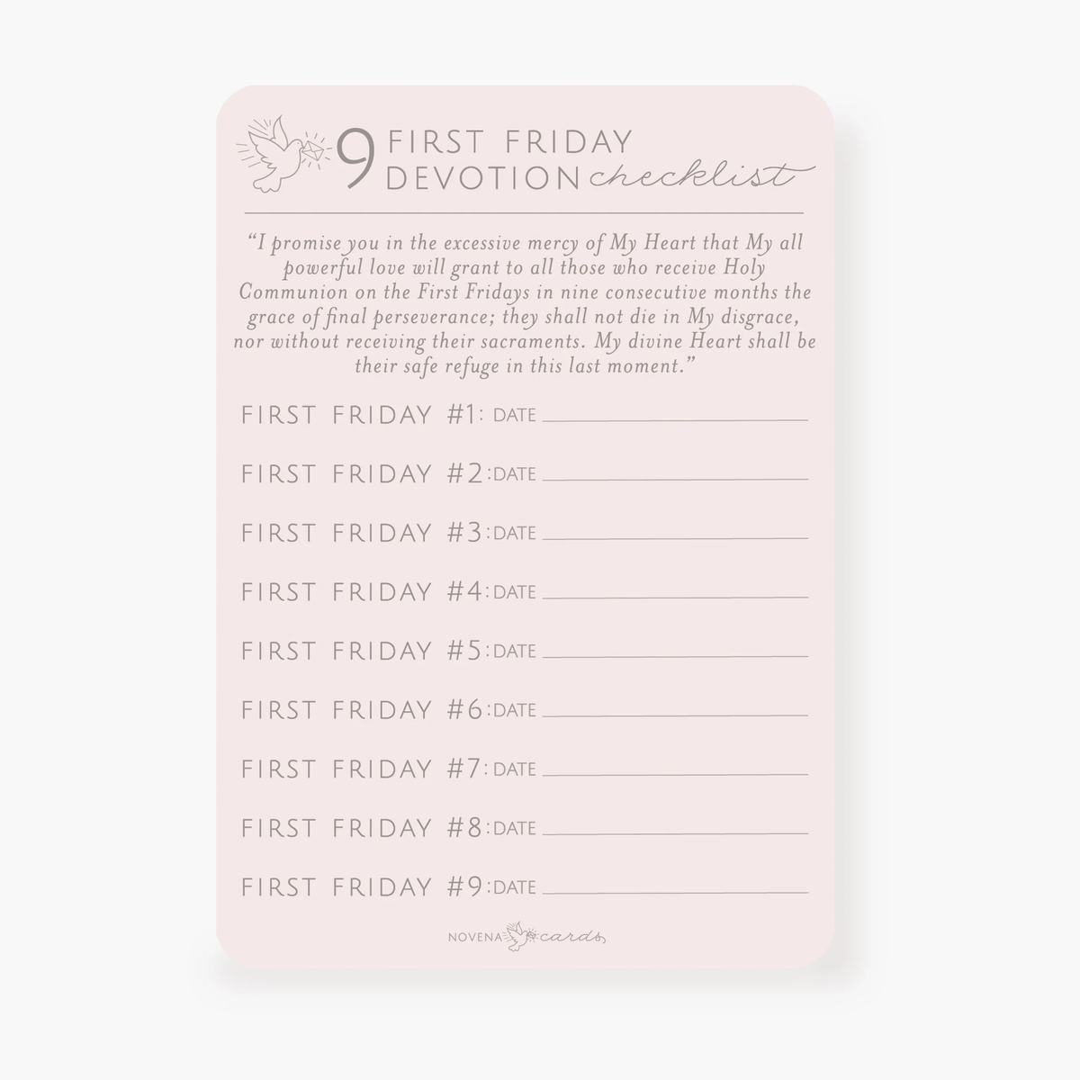 Checklist | First Fridays Devotion– A Humble Home
