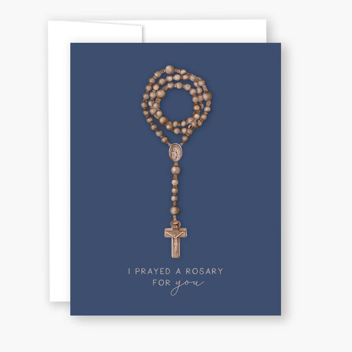Rosary Card | Wooden Rosary | Navy Blue
